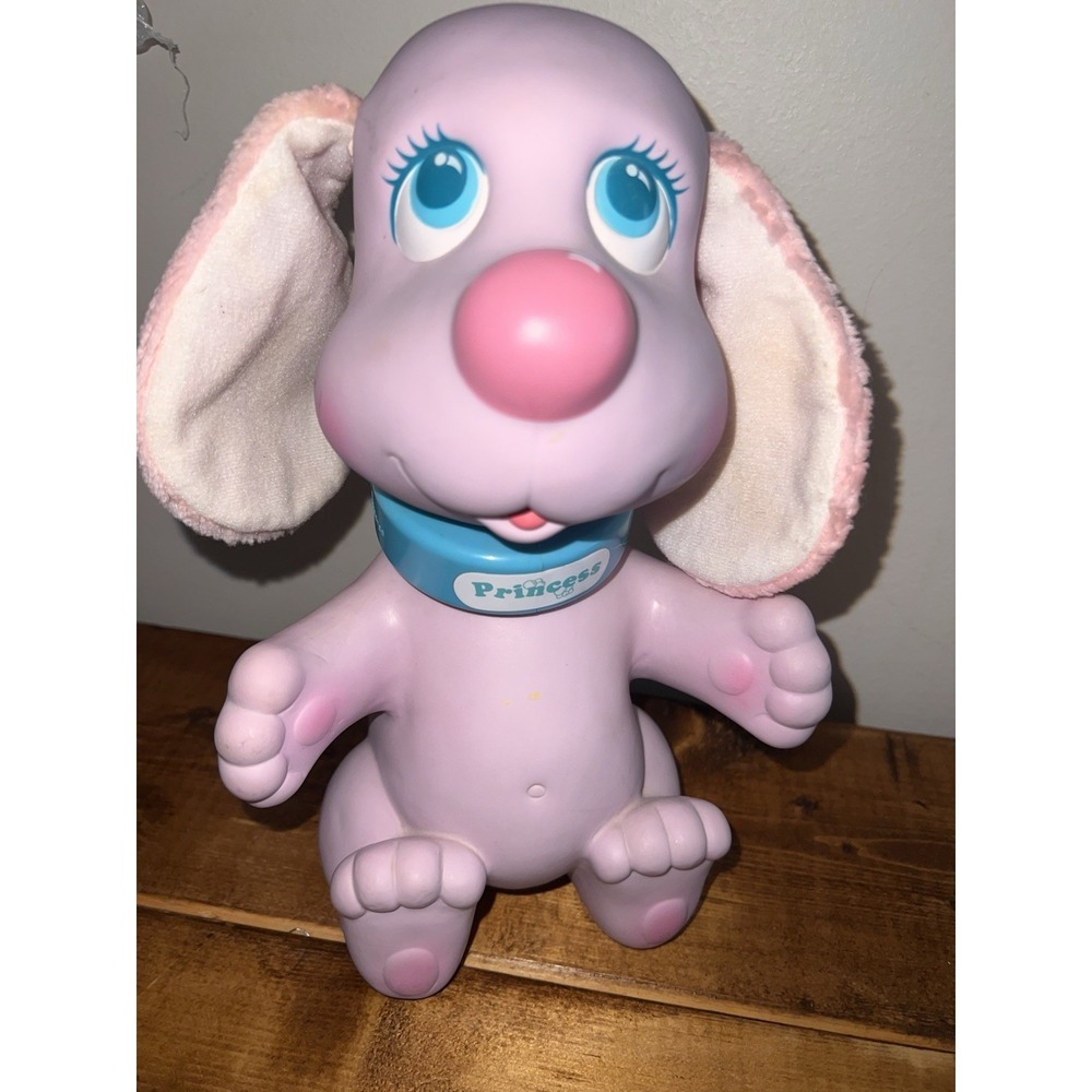 Vintage Rub A Dub Doggie Doggy Puppy Tyco Swivel Head Pink Bath toy Princess